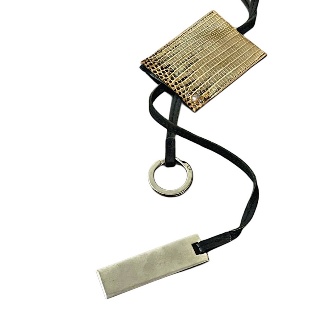 Authentic Gucci Python Leather Strap Neck Key Hol… - image 2